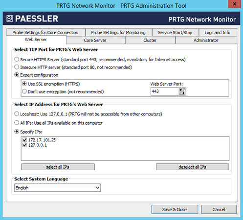 PRTG Administration Tool