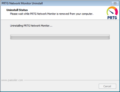 Uninstall PRTG Network Monitor Step 2