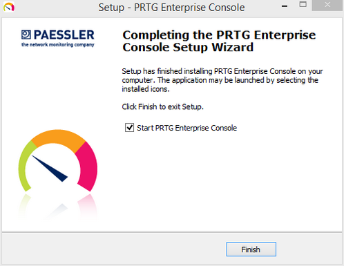 Enterprise Console Setup: Finish
