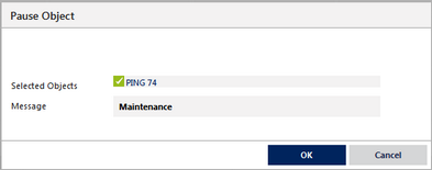 PRTG Pause Message Prompt