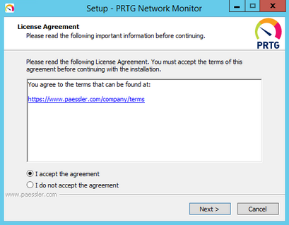 Setup Dialog: License Agreement